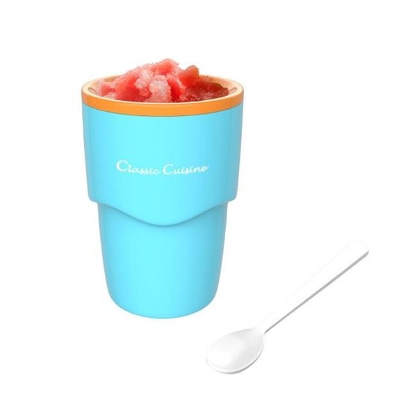 Classic Cuisine Classic Cuisine 82-KIT1076 Slushy Maker-Single Serving Frozen Treat Cup for Easy to Make Homemade Slushes - Blue 82-KIT1076